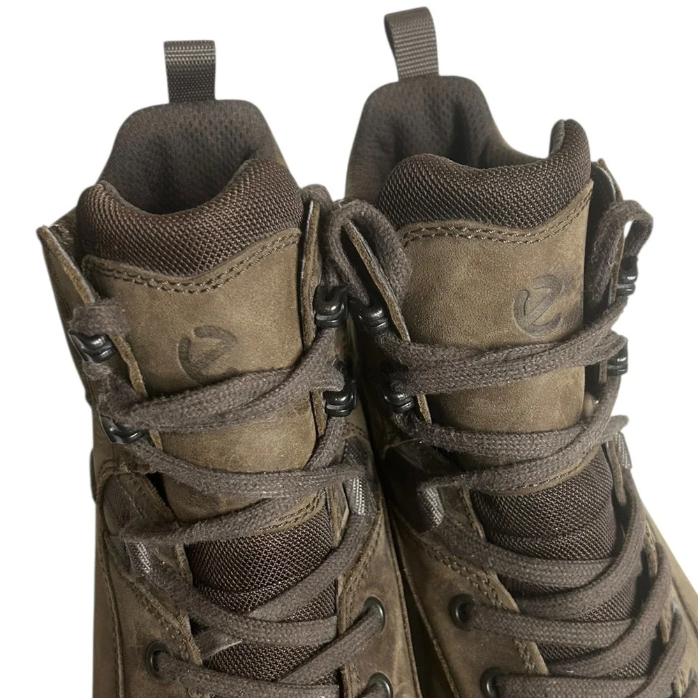 ECCO Men’s Bypath Tred Mid Boot Waterproof Sneaker Brown Coffee Leather US 9-9.5
